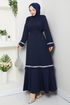 Evening Dress 1353MP806-MS Navy Blue - Thumbnail