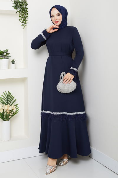 M.P. - Evening Dress 1353MP806-MS Navy Blue - 387782