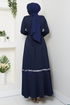 Evening Dress 1353MP806-MS Navy Blue - Thumbnail