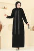 فستان سهرة أسود 2024OZT1013-MS - Thumbnail