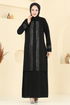 فستان سهرة أسود 2024OZT1013-MS - Thumbnail