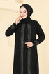 فستان سهرة أسود 2024OZT1013-MS - Thumbnail