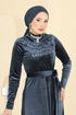 Evening Dress 2048MEY846-MS Anthracite - Thumbnail