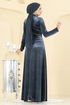 Evening Dress 2048MEY846-MS Anthracite - Thumbnail