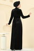 فستان سهرة أسود 2048MEY846-MS - Thumbnail