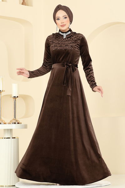 M.E.Y. - Evening Dress 2048MEY846-MS Brown - 405956