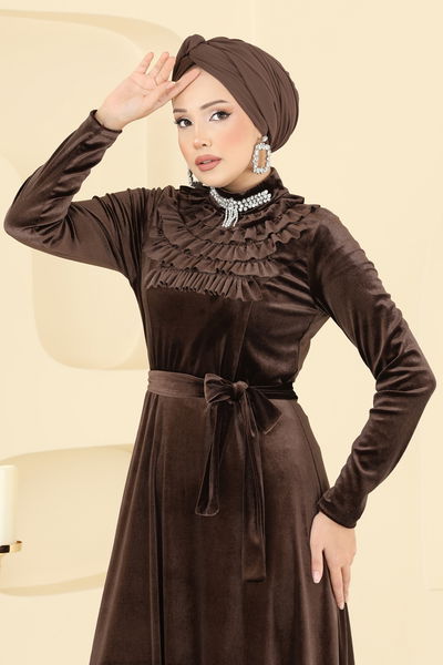 M.E.Y. - Evening Dress 2048MEY846-MS Brown - 405957