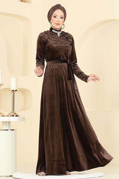 M.E.Y. - Evening Dress 2048MEY846-MS Brown - 405959