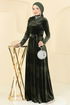 Evening Dress 2048MEY846-MS Khaki - Thumbnail