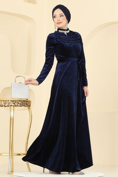 M.E.Y. - Evening Dress 2048MEY846-MS Navy Blue - 405942