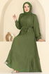 Evening Dress 2150MP806-MS Khaki - Thumbnail