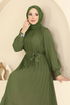 Evening Dress 2150MP806-MS Khaki - Thumbnail