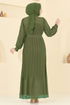 Evening Dress 2150MP806-MS Khaki - Thumbnail