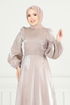 فستان سهرة بيج 2330ANT904-M - Thumbnail