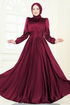 Evening Dress 2382ANT466-MS Burgundy - Thumbnail