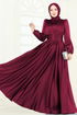 Evening Dress 2382ANT466-MS Burgundy - Thumbnail