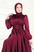 Evening Dress 2382ANT466-MS Burgundy - Thumbnail