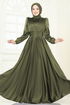 Evening Dress 2382ANT466-MS Khaki - Thumbnail