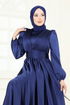 Evening Dress 2382ANT466-MS Navy Blue - Thumbnail