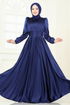 Evening Dress 2382ANT466-MS Navy Blue - Thumbnail