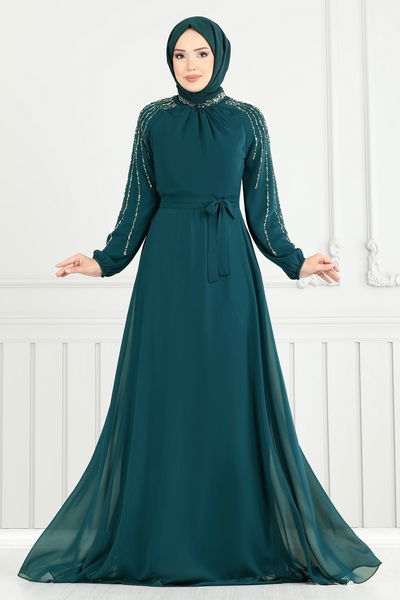 A.N.T. - Evening Dress 2420ANT466-MS Petroleum - 385648