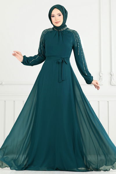 A.N.T. - Evening Dress 2420ANT466-MS Petroleum - 385649