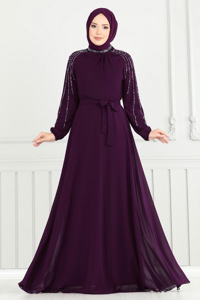 A.N.T. - Evening Dress 2420ANT466-MS Purple - 385663