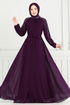 Evening Dress 2420ANT466-MS Purple - Thumbnail