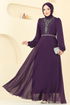 Evening Dress 2425ANT904-M Damson - Thumbnail