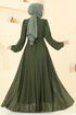 Evening Dress 2425ANT904-M Khaki - Thumbnail