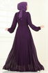 Evening Dress 2427ANT466-MS Damson - Thumbnail