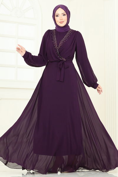A.N.T. - Evening Dress 2427ANT466-MS Damson - 385806