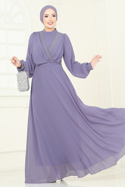 A.N.T. - Evening Dress 2427ANT466-MS Lilac - 385809