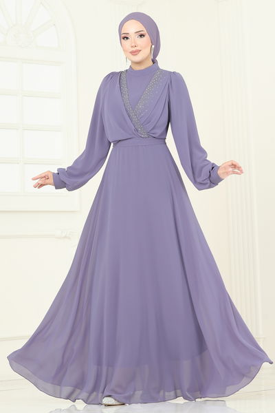 A.N.T. - Evening Dress 2427ANT466-MS Lilac - 385810