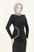 فستان سهرة أسود 2447ANT466-MS - Thumbnail
