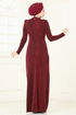 Evening Dress 2447ANT466-MS Burgundy - Thumbnail