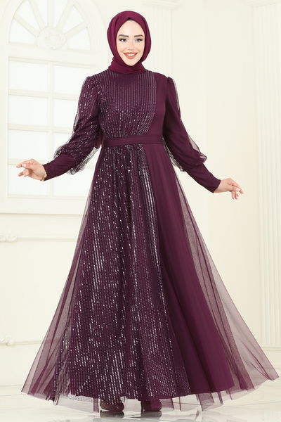 E.L.C. - Evening Dress 2457ELC1143-MS Damson - 386302
