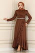 Evening Dress 2497ASMK1074-MS Brown - Thumbnail