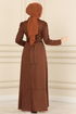 Evening Dress 2497ASMK1074-MS Brown - Thumbnail