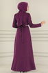 Evening Dress 2497ASMK1074-MS Dark Damson - Thumbnail