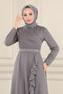 فستان سهرة رمادي 2497ASMK1074-MS - Thumbnail