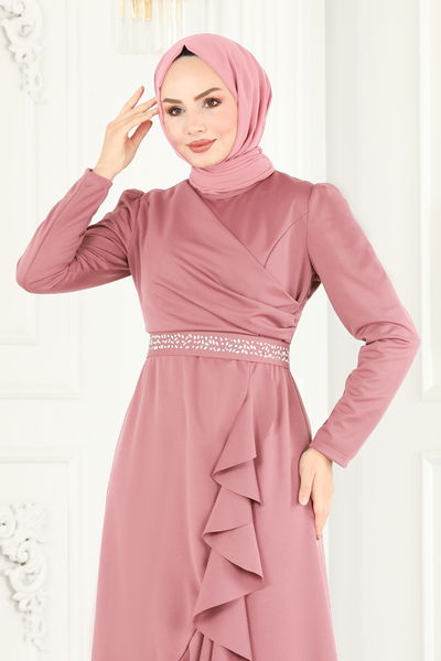 A.S.M.K. - فستان سهرة وردي فاتح 2497ASMK1074-MS - 389800