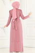 فستان سهرة وردي فاتح 2497ASMK1074-MS - Thumbnail
