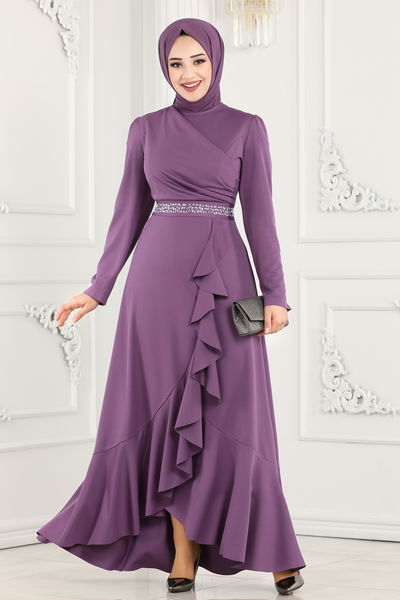 A.S.M.K. - Evening Dress 2497ASMK1074-MS Lilac - 389804
