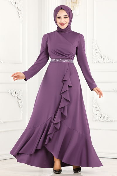 A.S.M.K. - Evening Dress 2497ASMK1074-MS Lilac - 389805
