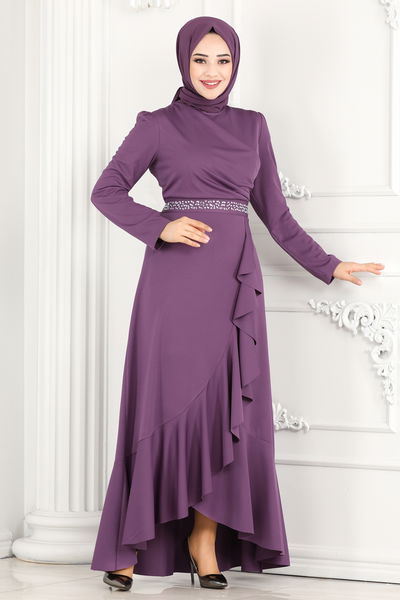 A.S.M.K. - Evening Dress 2497ASMK1074-MS Lilac - 389806