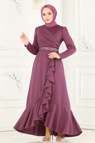 A.S.M.K. - Evening Dress 2497ASMK1074-MS Rose Dried - 389856