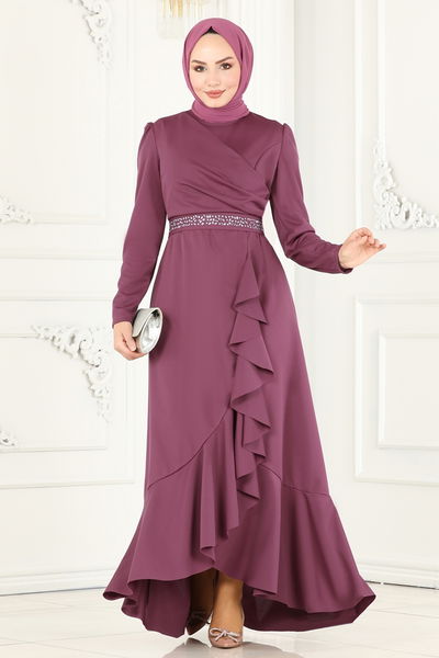 A.S.M.K. - Evening Dress 2497ASMK1074-MS Rose Dried - 389857