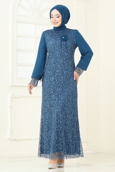 E.L.C. - فستان سهرة بترولي 2517ELC1143-MS - 387119