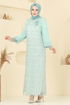 فستان سهرة اخضر فاتح 2517ELC1143-MS - Thumbnail